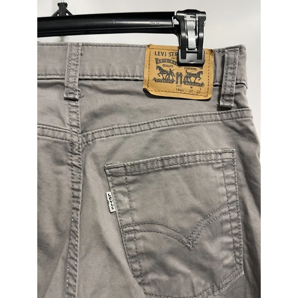 Levis Boys 511 Slim Straight Leg Gray Jeans Size 14 Reg 27x27